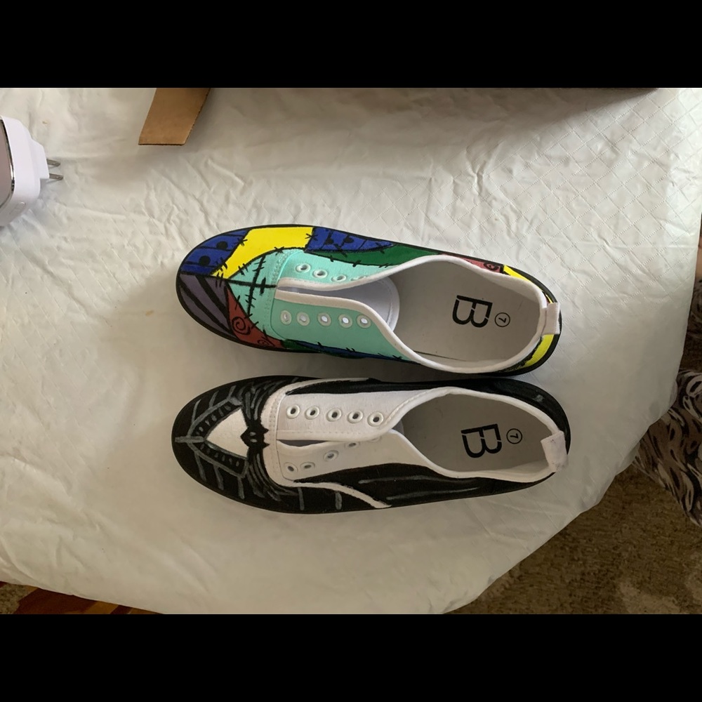 Hand painted nightmare before Christmas shoes